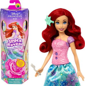 vZX PrincessAG Ariel g}[Ch Mattel Disney Princess Ariel Fashion Doll Set, Spin & Reveal with 11 Surprises Including 5 Accessories, 5 Stickers & Play Scene, Inspired by Movie ysAiz