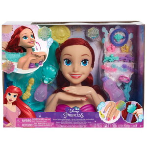 vZX PrincessAG Ariel g}[Ch Disney Princess Shimmer Spa Ariel 8-inch Styling Head, 20-Pieces, Red Hair, Pretend Play, Officially Licensed Kids Toys for Ages 3 Up by Just Play ysAiz