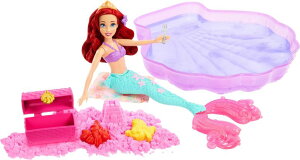 vZX PrincessAG Ariel g}[Ch Mattel Disney Princess Toys, Ariel Mermaid Doll & Pool Set with Moldable Sand, 3 Molds & 6 Accessories, Inspired by The Little Mermaid Movie ysAiz