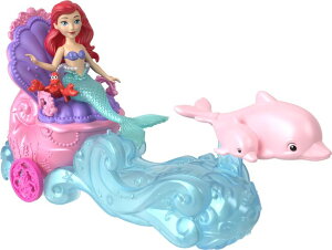 vZX PrincessAG Ariel g}[Ch Mattel Disney Princess Ariel Mermaid Small Doll & Rolling Chariot Vehicle with 1 Friend Figure, Inspired by Mattel Disney Movie ysAiz