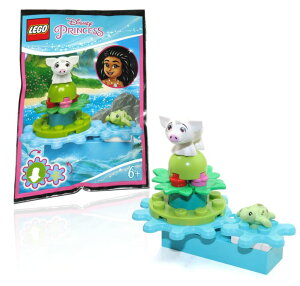 vZX Ai Moana AiƓ`̊C LEGO Disney Princess Moana MiniFigure - Dancing Pua The Pig and Baby Turtle on Spinning Flower Bed Foil pack ysAiz
