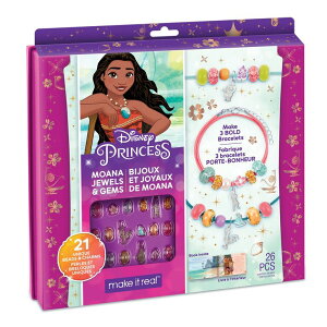 vZX Ai Moana AiƓ`̊C Disney Princess: Jewels & Gems Moana - Create 3 Bold Bracelets, Make It Real, 26 Piece, Tweens & Girls, Make Unique Charm & Bead Jewelry, All-In-One, DIY Jewelry Kit, Tweens & Girls, Kids Ag y