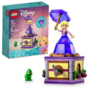 vZX vcF LEGO Disney Princess Twirling Rapunzel 43214 Building Toy with Diamond Dress Mini-Doll and Pascal The Chameleon Figure, Wind Up Toy Rapunzel, Disney Collectible Toy for Girls & Boys Age 5+ Years Old ysAiz
