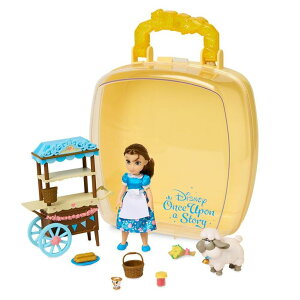 Ɩb x Disney Store Official Princess Belle Once Upon a Story Mini Doll Playset, Beauty and The Beast, 5 Inch Princess Dolls, Girl Toys, Princess Toys for Girls, 4 Year Old Girl Birthday Gifts ysAiz