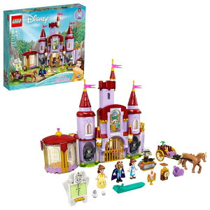 Ɩb x LEGO Disney Belle and The Beastfs Castle Building Toy 43196 Pretend Play Building Kit from The Beauty and The Beast Movie with Horse Toy, Disney Princess & Prince Mini-Doll Figures, Plus Accessories ysAiz