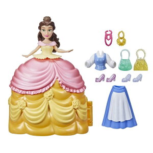 Ɩb x Disney Princess Secret Styles Fashion Surprise Belle, Mini Doll Playset with Extra Clothes and Accessories, Toy for Girls 4 and Up ysAiz