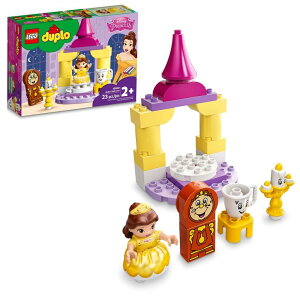 Ɩb x LEGO DUPLO Disney Princess Belle's Ballroom Castle 10960, Beauty and The Beast Building Toy with Princess Belle Mini Doll, Disney Pretend Play Set for Toddlers, Girls and Boys 2 Plus Years Old ysAiz