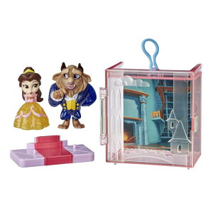 Ɩb x Disney Princess Perfect Pairs Belle, Fun Beauty and The Beast Unboxing Toy with 2 Dolls, Display Case and Stand, for Kids 3 Years and Up ysAiz