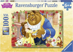 Ɩb x Ravensburger Disney Princess: Belle & Beast Puzzle Set | 100 Piece | Kids Educational Toy | Ideal for Enhancing Cognitive Skills for All Occasions ysAiz