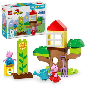 �y�p�s�b�O ����Ă� LEGO DUPLO Peppa Pig Garden and Tree House Toddler Toy, Building Block Learning Set for Preschool Kids with 2 Figures Included, Peppa Pig Toy Gift Idea for Toddlers Ages 2 and Up, 10431 �y���s�A���i�z