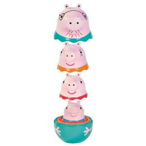 ypsbO Ă Toomies Peppa Pig Nesting Family - Includes Peppa Pig, Mummy Pig, Daddy Pig and Rattling George - Sorting and Pouring Toddler Bath Toys - Toddler Easter Basket Stuffers - Ages 18 Months and Up ysAiz