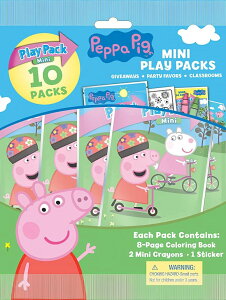 ypsbO Ă Bendon Peppa Pig Mini Play Packs, Each with Mini Coloring Book, 2 Mini Crayons, and a Sticker, 10-Pack ysAiz