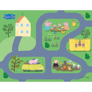 �y�p�s�b�O ����Ă� TCG Toys Imaginmat: Deluxe - Peppa Pig - Floor Playmat & Toy Car, 30.5 x 20.5, Character Vehicle & Road Accessories, Durable EVA Foam Mat, Licensed, Kids 3+ �y���s�A���i�z