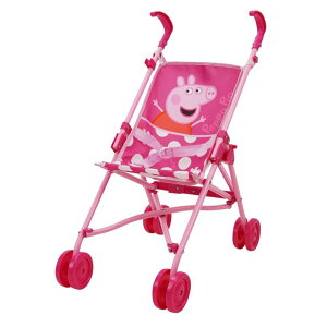 ypsbO Ă Peppa Pig: Doll Umbrella Stroller - Pink & White Dots - Fits Dolls Up to 24", Easy to Fold for Storage & Travel, for Dolls Plushes-Stuffed Animals, Pretend Play for Kids Ages 3+ ysAiz