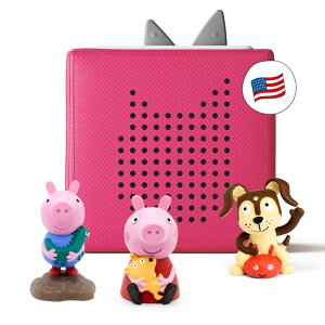 �y�p�s�b�O ����Ă� Toniebox Audio Player Starter Set with Peppa Pig, George, and Playtime Puppy - Listen, Learn, and Play with One Huggable Little Box - Pink �y���s�A���i�z