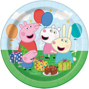 �y�p�s�b�O ����Ă� Unique 7in Peppa Pig Dessert/Cake Plates - 8 Count �y���s�A���i�z