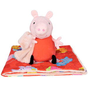 �y�p�s�b�O ����Ă� PLUSHIBLE BRIDGING MILES WITH SMILES Peppa Pig Plush Blankie Bestie | Stuffed Animal with Soft Blanket | Baby Essentials | Ultra Soft, Sensory Fabric | Machine Washable | Newborn Blanket - Pink �y���s�A���i�z