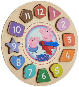 ypsbO Ă Peppa Pig Shape Sorter Clock Puzzle for 36 months to 48 months, 14Pieces (12Piece numbers + Clock + Stand ) ysAiz