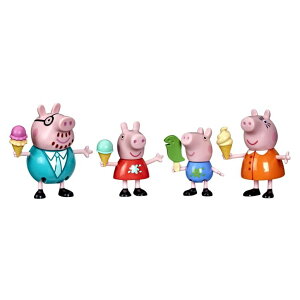 ypsbO Ă Peppa Pig Peppa's Adventures Peppa's Family Ice Cream Fun Figure 4-Pack Toy, 4 Family Figures with Frozen Treats, Ages 3 and Up ysAiz
