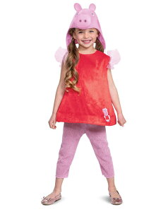 ypsbO Ă Disguise Peppa Pig Costume for Girls, Official Nick Jr Character Jumpsuit Dress and Hat, Classic Toddler Size Large (4-6x) ysAiz