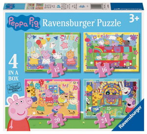 ypsbO Ă Ravensburger - Puzzle: Peppa Pig, Puzzles for children 3 years and older, 4 puzzles of 12, 16, 20, 24 pieces, Puzzles, Gifts Children 3 Years, 70x50 cm ysAiz