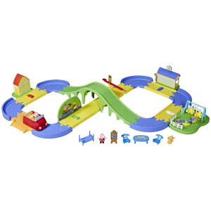 ypsbO Ă Peppa Pig All Around Peppafs Town Playset with Car Track, Preschool Toys, Toys for 3 Year Old Girls and Boys and Up ysAiz