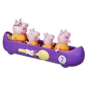 ypsbO Ă Peppa Pig Peppafs Family Canoe Trip Preschool Toy: Includes 4 Figures, 1 Vehicle with Rolling Wheels; for Ages 3 and Up, Multicolor ysAiz