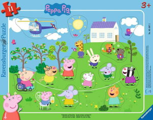 ypsbO Ă Ravensburger Children's Puzzle 05697 - Skipping Rope with Peppa Pig - 11 Pieces Peppa Pig Frame Puzzle for Children from 3 Years ysAiz