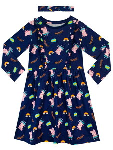 ypsbO Ă Peppa Pig Girls Dress and Headband Blue 4 ysAiz