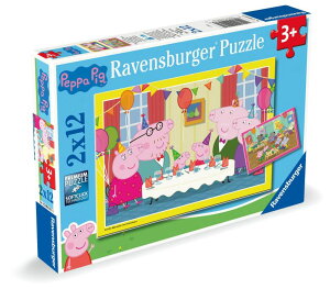 ypsbO Ă Ravensburger Children's Puzzle 12004018 Party Time 2 x 24 Pieces Peppa Pig Puzzle for Children from 4 Years ysAiz