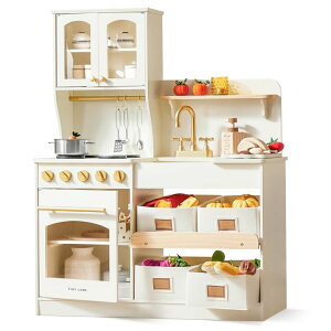 Lb` ܂܂ 䏊 Tiny Land Play Kitchen for Kids with Storage System, Toy Kitchen Set with Plenty of Play Features Gift for Ages 3+ ysAiz
