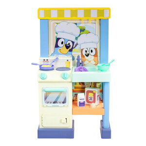 Lb` ܂܂ 䏊 Bluey - Cook with Chef Kitchen Playset, with Over 20 Sounds, Phrases, Music and Lights, Plus 20 Play Pieces Included, Over 3 feet/ 90cm Tall, Includes A Chef Hat and Duck Cake ysAiz