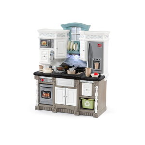 キッチン おままごと 台所 Step2 Lifestyle Dream Kids Kitchen Playset, Indoor/Outdoor Kitchenette, Interactive Play with Lights and Sounds, Made of Durable Plastic, 37 Piece Toy Accessories, Toddlers 2+ Years Old, Gray 【並行輸入品】