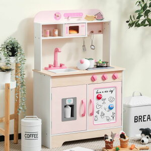 �L�b�`�� ���܂܂��� �䏊 SainSmart Jr. Wooden Play Kitchen for Kids - Premium Toddler Pretend Play Cooking Set - Includes Stove, Refrigerator, and Accessories for Boys and Girls �y���s�A���i�z
