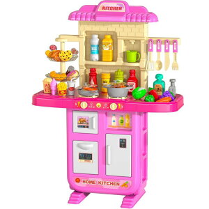 Lb` ܂܂ 䏊 TEMI Pretend Food Kitchen Toys for Girls Age 3 4 5 6 7 8 - Kitchen Accessories Platset with Sound and Light, Cutting Food Toy, Pretend Play for Kids, Indoor Outdoor Cooking Set, Birthday Gifts 8-9 ysAiz