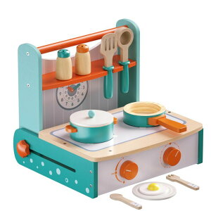Lb` ܂܂ 䏊 Dailyfunn Wooden Foldable &Portable Toy Stove Pretrend Kitchen PlaySet with Cooking Accessories ysAiz