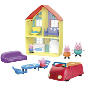 Lb` ܂܂ 䏊 Peppa Pig Toys Peppa's Family Home Combo, House Playset with 4 Figures and Car, Preschool Toys for 3 Year Old Girls and Boys and Up (Amazon Exclusive) ysAiz