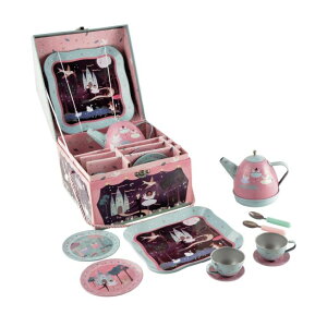 �L�b�`�� ���܂܂��� �䏊 Floss & Rock 41P3652 Enchanted Musical Tin Tea Set in House Case �y���s�A���i�z