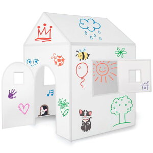vCnEX ܂܂ q LbY The Washable Playhouse for Kids - Paint Again and Again - ImagiNew Playhome with Working Door and Windows Indoor & Outdoor Backyard - Toddlers Art & Craft playset Outside Activity Play House Toys ys