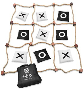 Q[ p[eB y߂ SWOOC Games - Giant Tic Tac Toe Outdoor Game | 3ft x 3ft | Instant Setup, No Assembly | Bean Bag Toss Outdoor Games for Kids 8-12 | Giant Yard Games for Adults | Giant Lawn Games | Backyard Games ysAiz