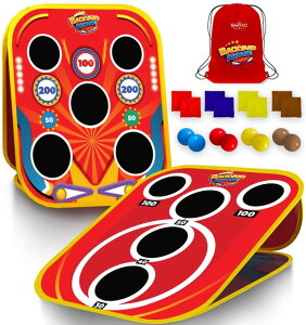 Q[ p[eB y߂ SWOOC Games - Backyard Arcade? | 2-in-1 Bean Bag Toss Game for Kids w/Carry Bag | 5-Second Setup & Storage | Outside Toys for Toddlers | Carnival Games for Kids | Outdoor Toddler Activities ysAiz