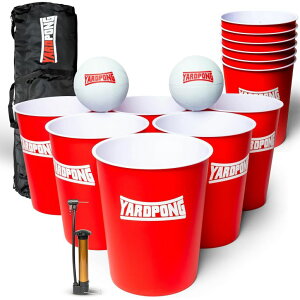 �Q�[�� �p�[�e�B �y���߂� YardPong ? Giant Yard Pong and Basketball Game with 12 Buckets, 2 Balls, Carrying Bag, and Air Pump ? Outdoor Game for Lawn, Backyard, Beach, and Family Fun �y���s�A���i�z