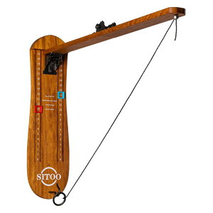 Q[ p[eB y߂ SITOO Ring Toss Game for Adults, Outdoors Games, Wall Mounted Hook and Ring Game with Foldable Arm (Wood) ysAiz