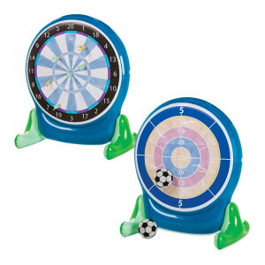 Q[ p[eB y߂ Hearthsong Jumbo 57-Inch Inflatable 2-in-1 Darts and Soccer Set with Double-Sided Scoreboard, Two Soccer Balls, Six Darts, Outdoor Play, Ages 5 and Up ysAiz