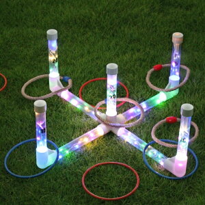 Q[ p[eB y߂ MOLACHI Ring Toss Games for Adults and Kids,Yard Games,Outdoor Indoor Games with LDE Light,Easy to Set Up w/Compact Carry - Backyard Toys,Christmas Party Toss Game for The Whole Family ysAiz