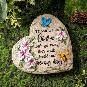 ~ ѐ 뉀 m  Jetec Memorial Garden Stone Sympathy Gift Decor Those We Love Don't Go Away Memorial Bereavement in Memory of Loss of Loved One Condolence Gifts for Outdoors(6 Inch) ysAiz