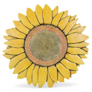 敷石 飛び石 庭園 洋風 庭 NAT & Jules Sunflower Shaped Dimensional Indoor Outdoor 12 inch Cast Resin Decorative Garden Stepping Stone, Patio, Walkway Sculpture Yard Art, Colorful Yellow 【並行輸入品】
