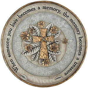 ~ ѐ 뉀 m  Carson Home Accents 12356 10 Inch Resin Outdoor Decor Treasured Memory Garden Stone Plaque with Bronze Accents ysAiz
