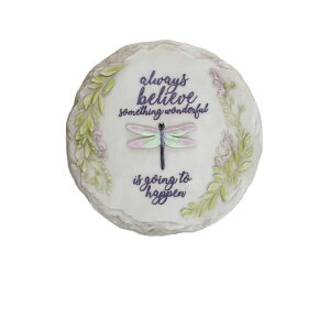 ~ ѐ 뉀 m  Spoontiques - Garden D?cor - Always Believe Stepping Stone - Decorative Stone for Garden ysAiz