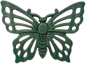 ~ ѐ 뉀 m  Sunset Vista Designs Garden Path Cast Iron Stepping Stone, 14.5" x 10.5", Butterfly - Verdigris ysAiz